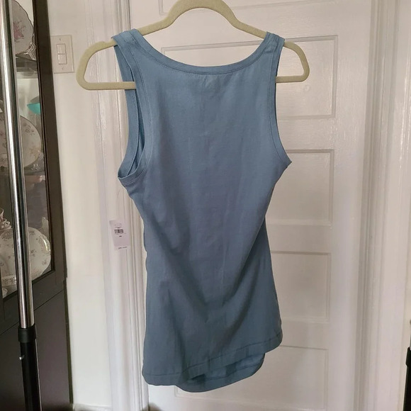 Gap Love By Gap Maternity Ruched Sides Tank Top in Blue Stone Size Xsmall - Picture 5 of 8